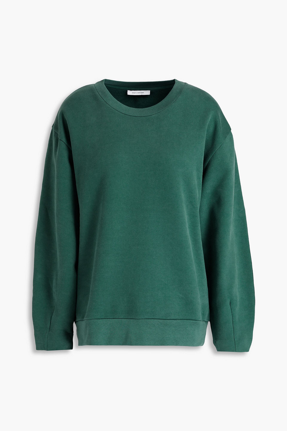 Ninety Percent Organic Cotton-fleece Sweatshirt In Green