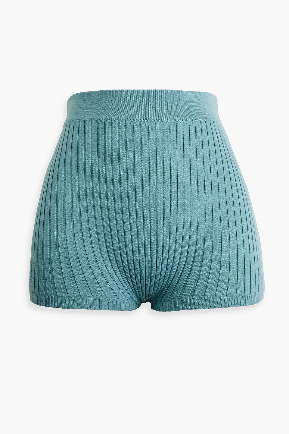 Ribbed-knit shorts