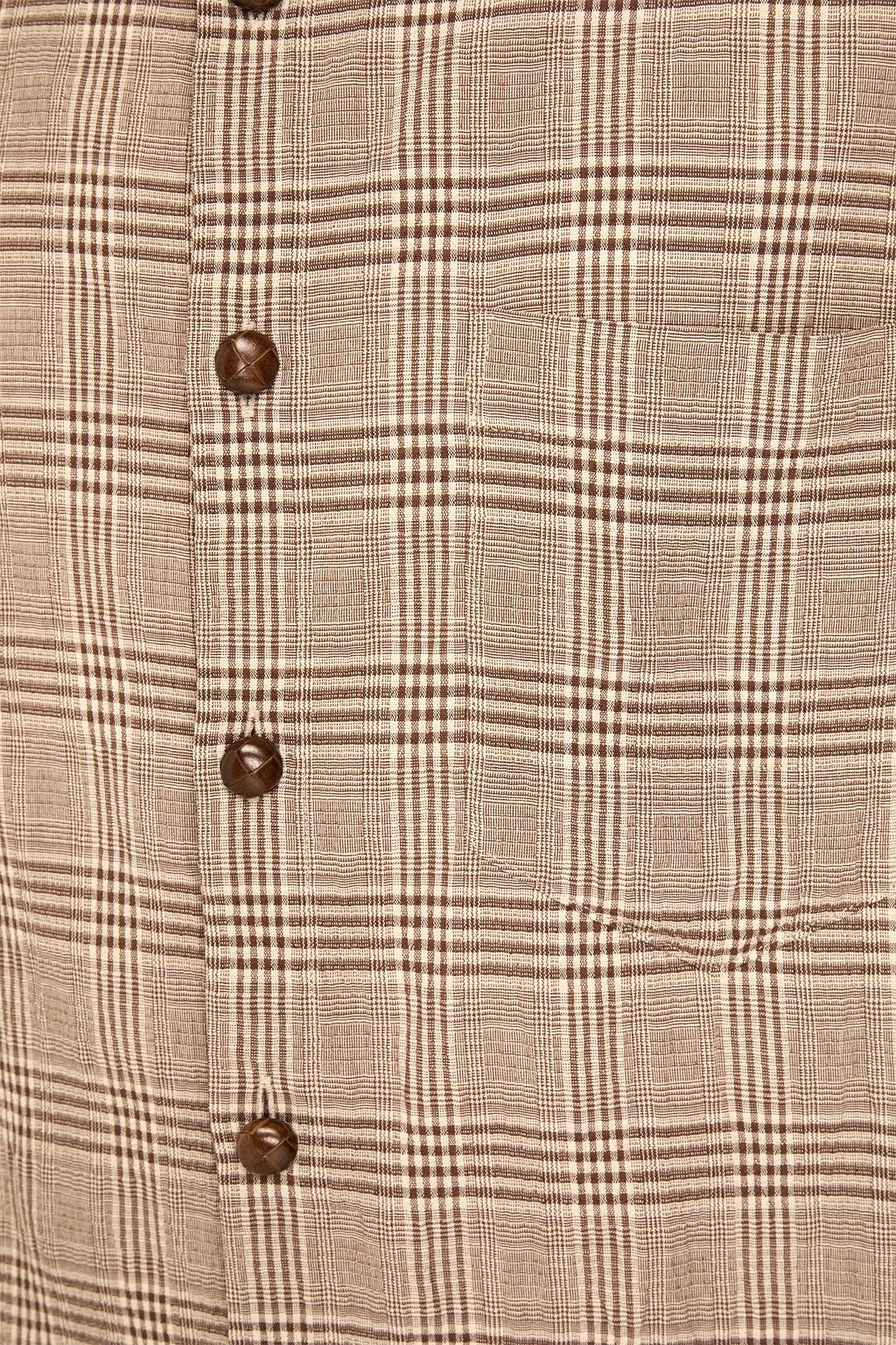 NANUSHKA Checked seersucker shirt