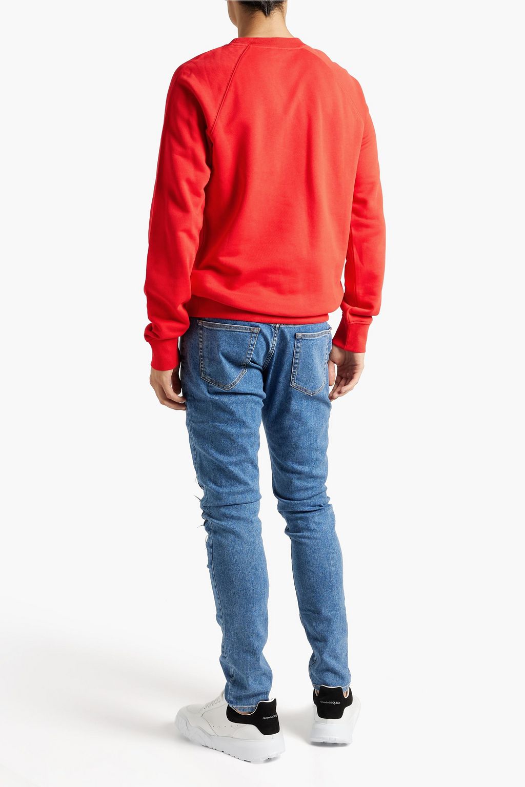 BALMAIN Appliquéd French cotton-terry sweatshirt