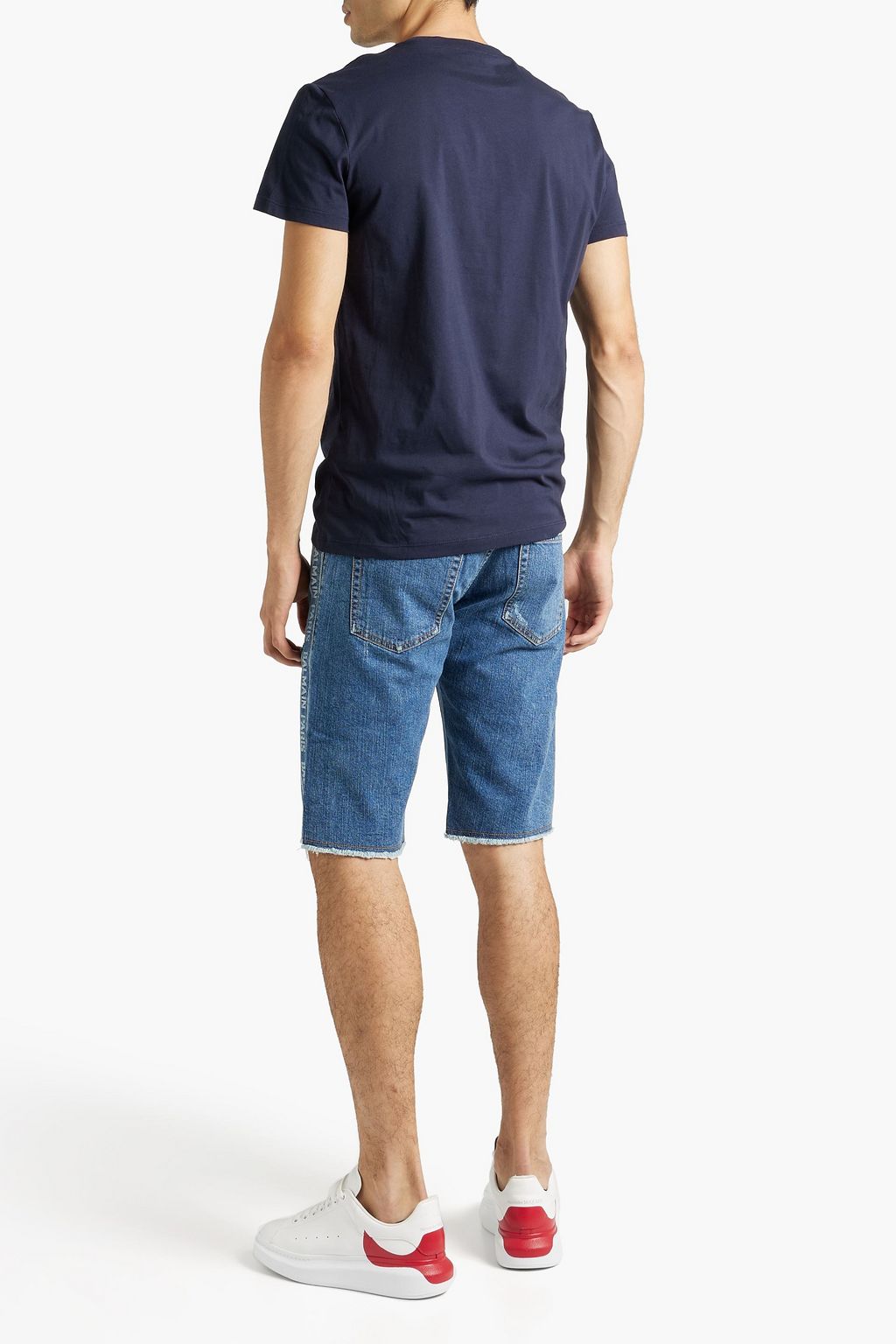 BALMAIN T-Shirt aus Baumwoll-Jersey mit Applikationen