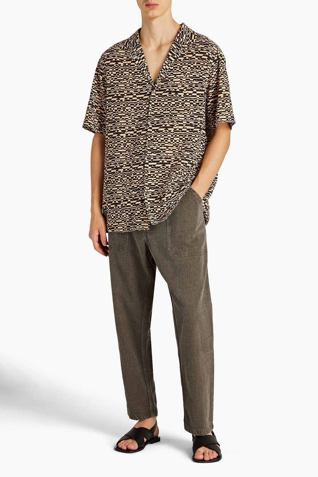 NANUSHKA Printed crepe shirt