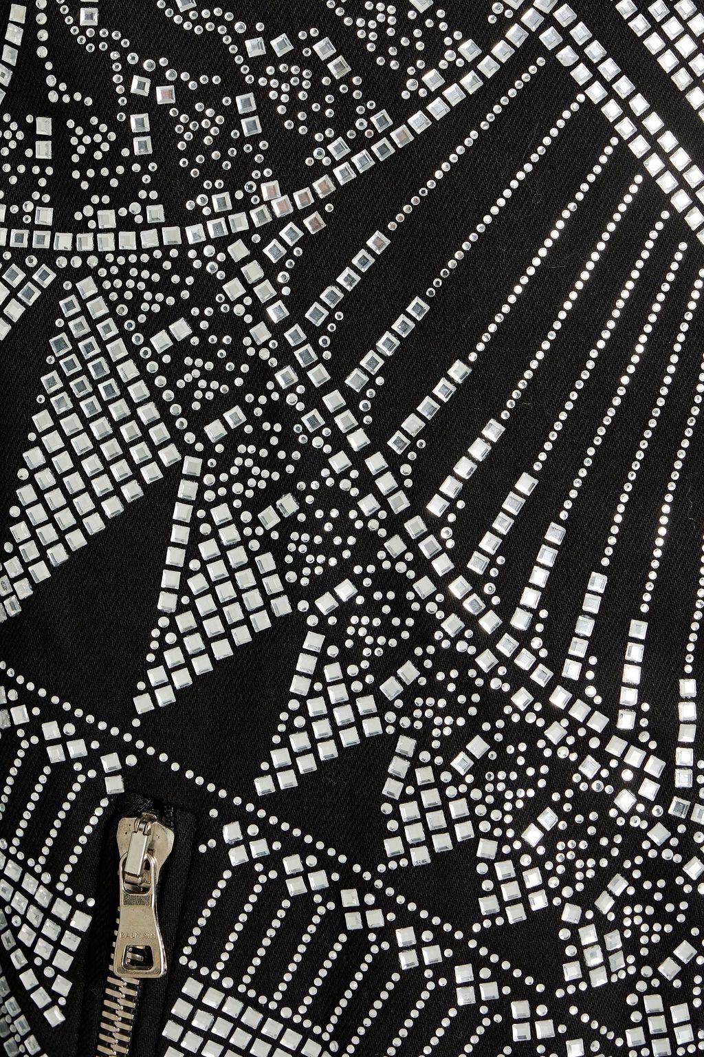 BALMAIN Crystal-embellished cotton-twill bomber jacket