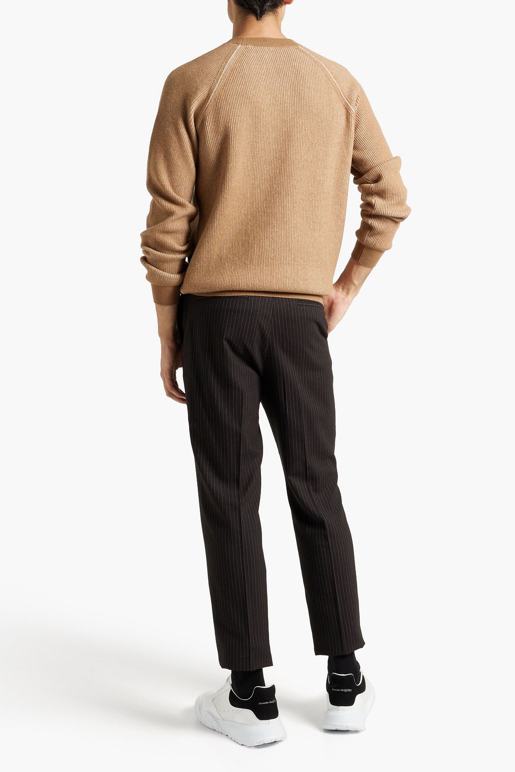 PESERICO Ribbed merino wool and cashmere-blend sweater