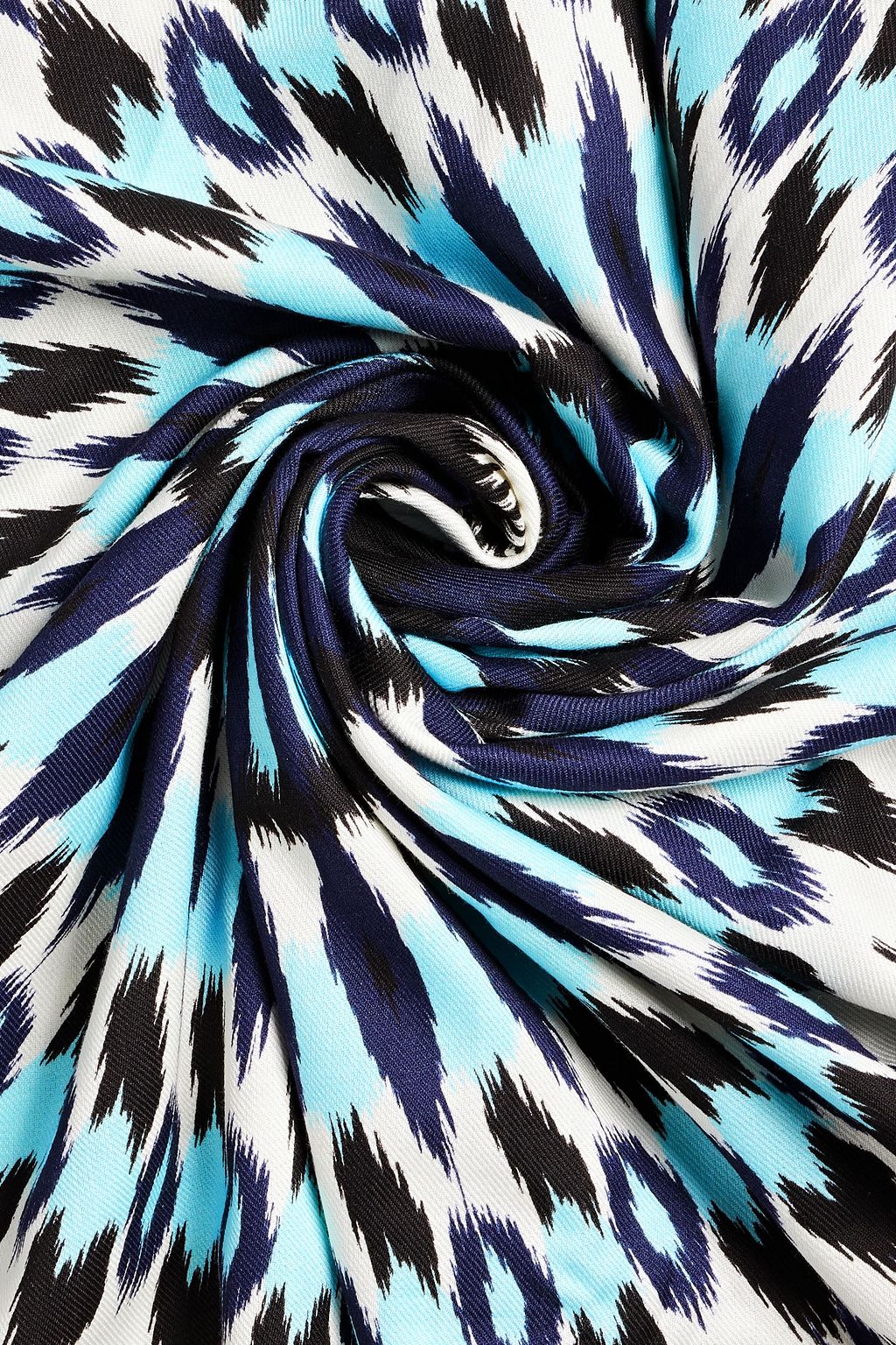 VALENTINO GARAVANI Fringed printed cotton-twill scarf