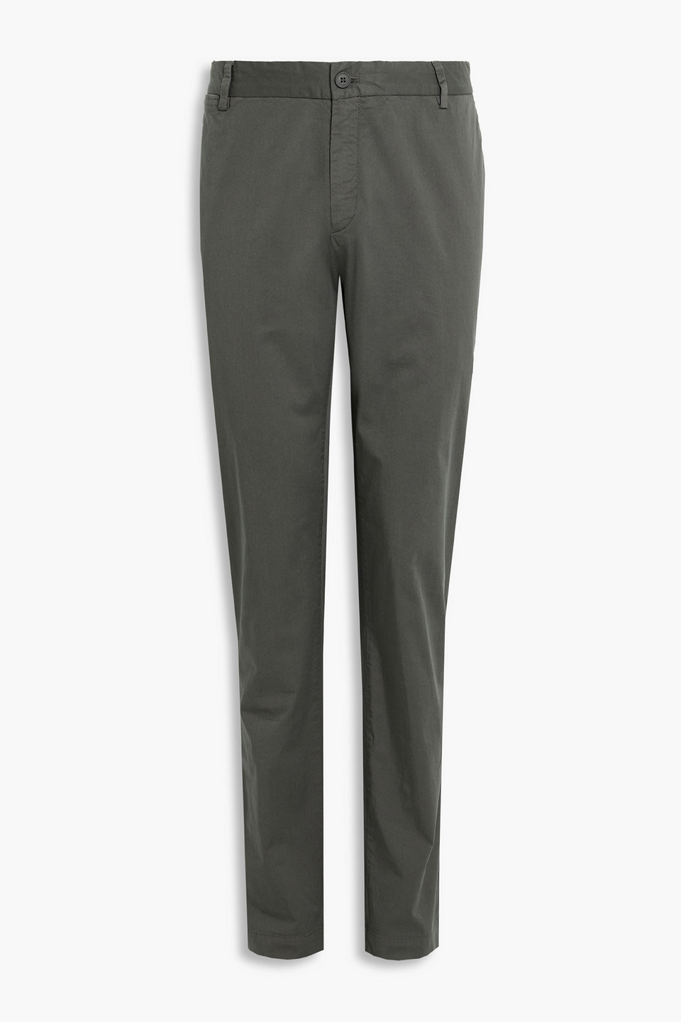 sunspel - cotton-blend twill chinos - gray - 28w/ 32l