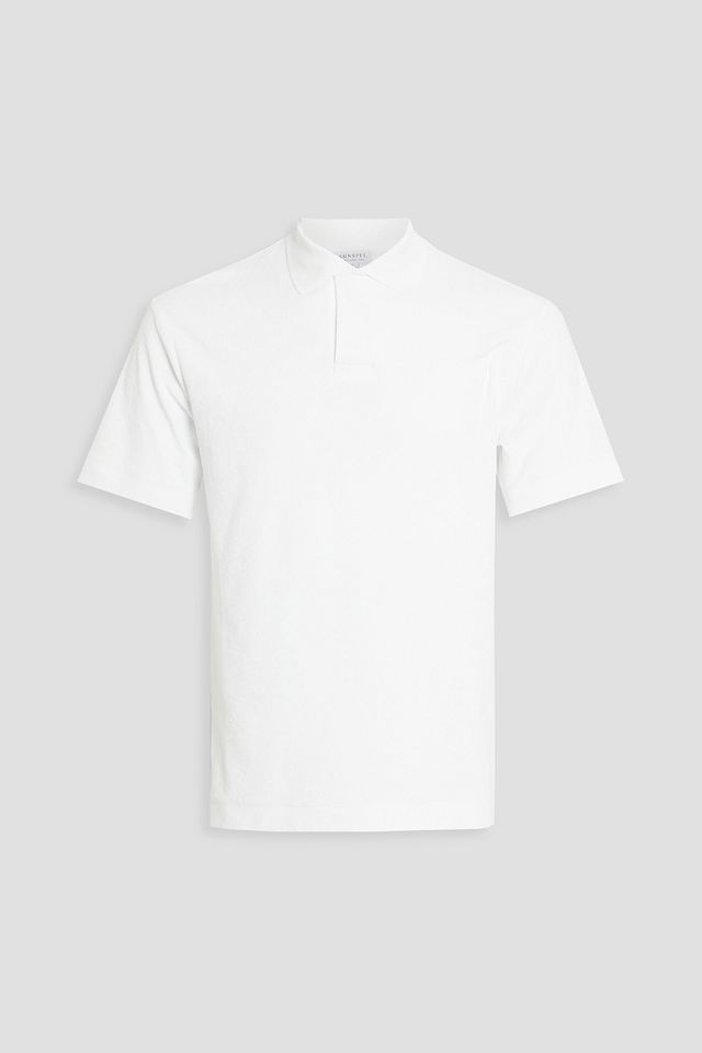 Cotton-terry polo shirt