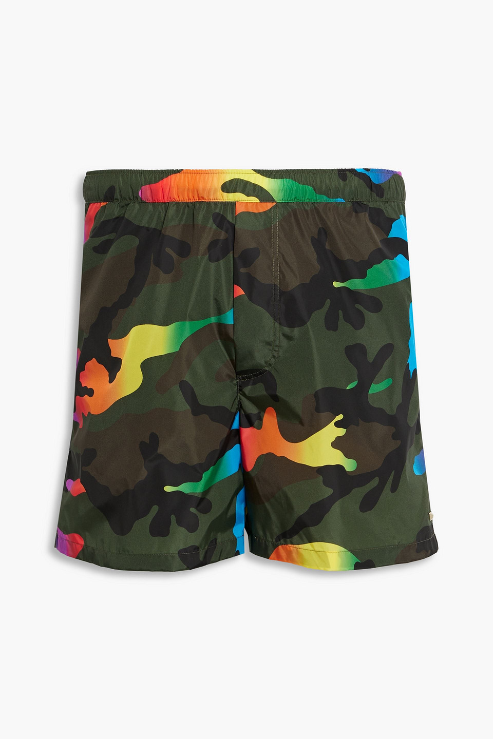 Valentino Short-length Camouflage-print Swim Shorts In Army Green