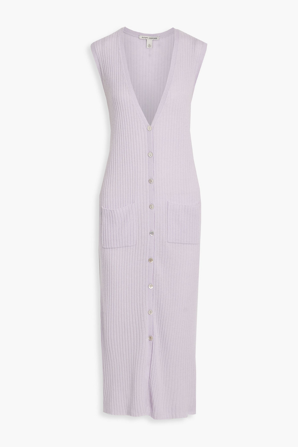 Autumn Cashmere Ribbed cotton midi dress