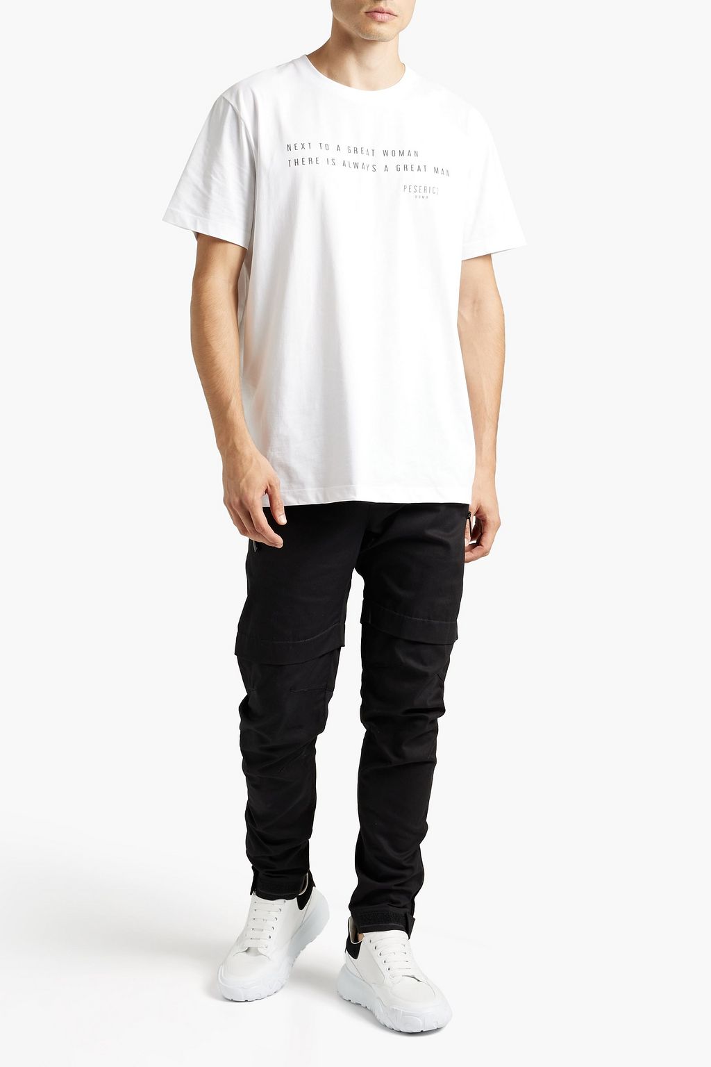 PESERICO Printed cotton-jersey T-shirt