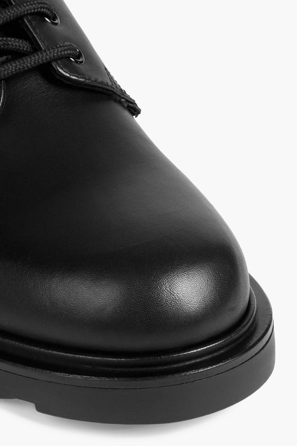 VALENTINO GARAVANI Jacquard-trimmed leather derby shoes