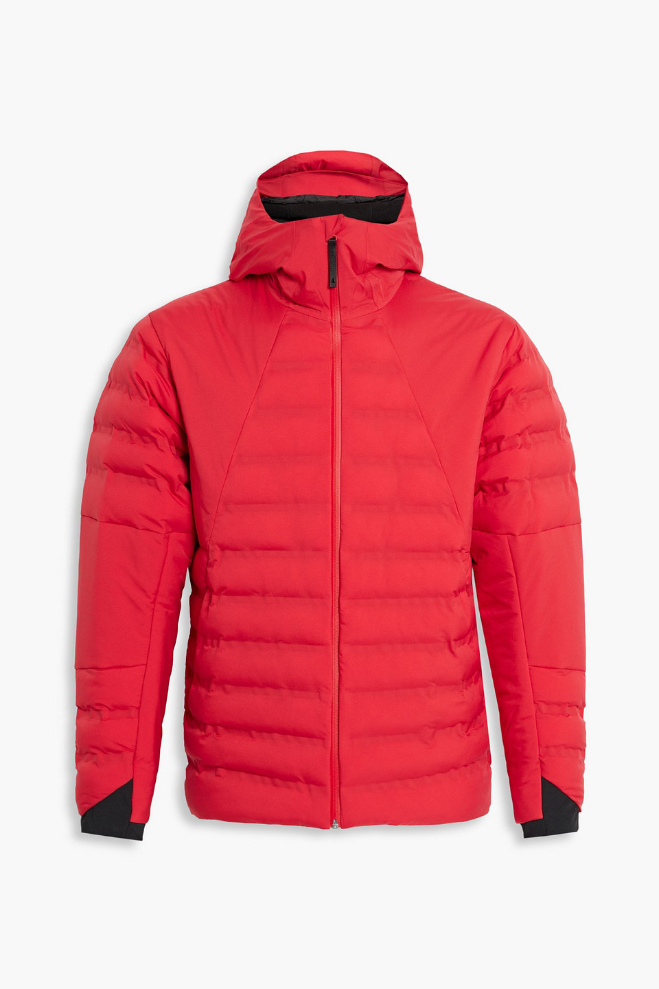 Aztech Quilted Hooded Ski Jacket In Red