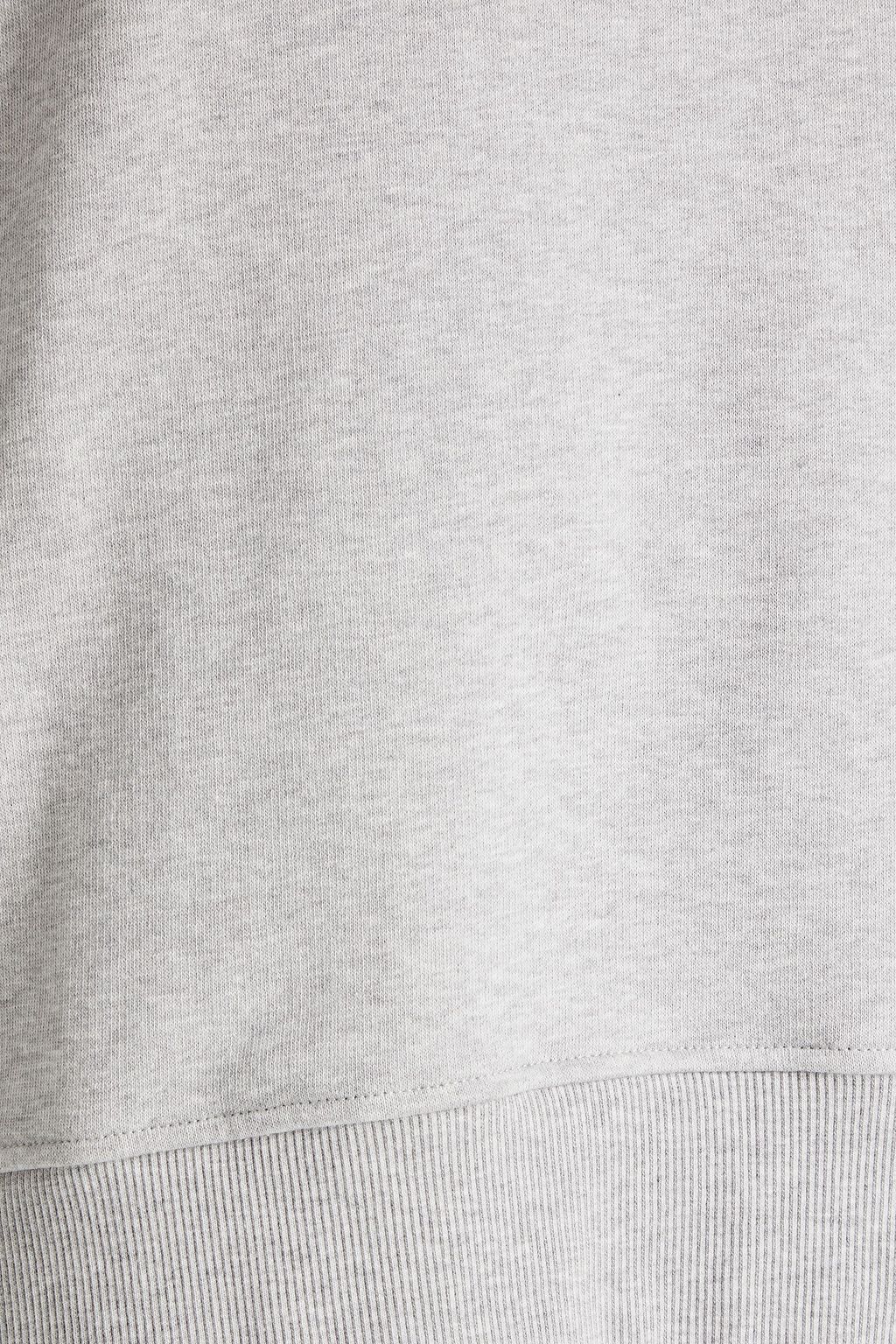SAMSØE Φ SAMSØE Lovis mélange cotton-blend fleece hoodie