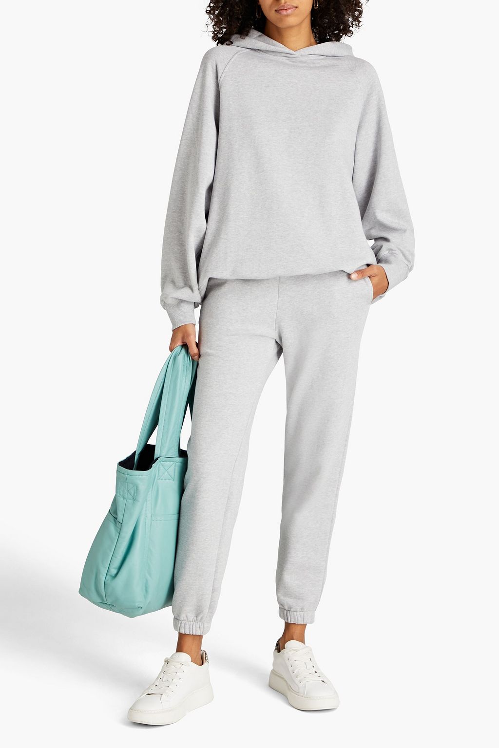 SAMSØE Φ SAMSØE Lovis mélange cotton-blend fleece hoodie