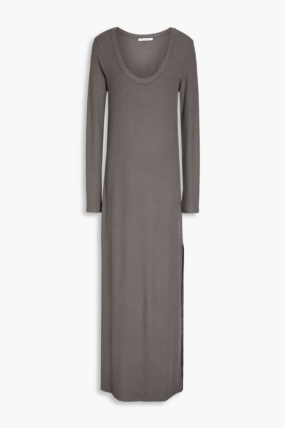 Ninety Percent Ribbed Stretch-tencel Maxi Dress In Grey