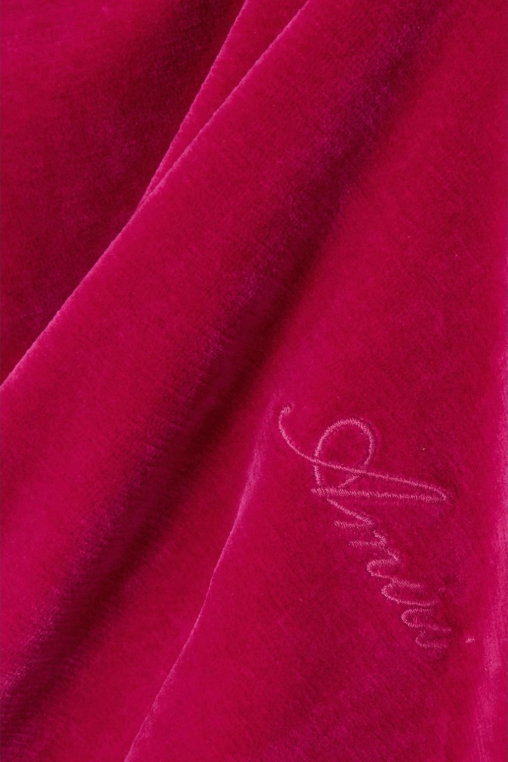 AMIRI Verkürzter Hoodie aus Baumwollvelours