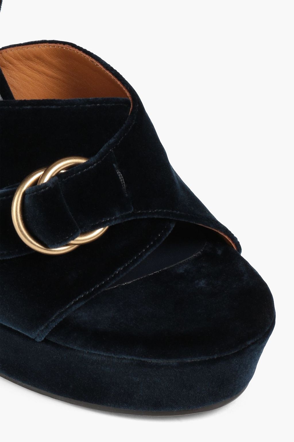 CHLOÉ Kingsley Plateausandalen aus Samt