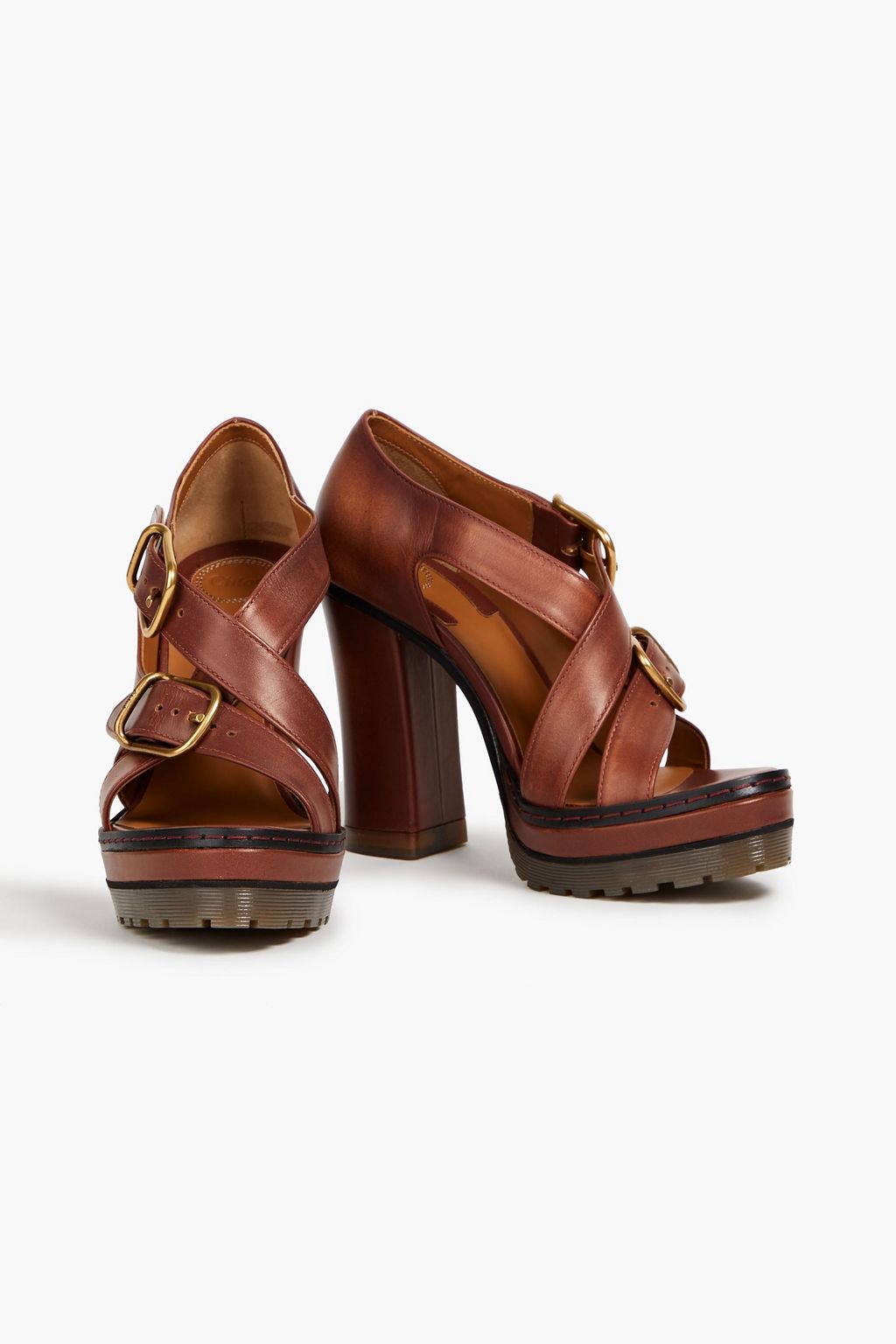 CHLOÉ Plateausandalen aus Leder