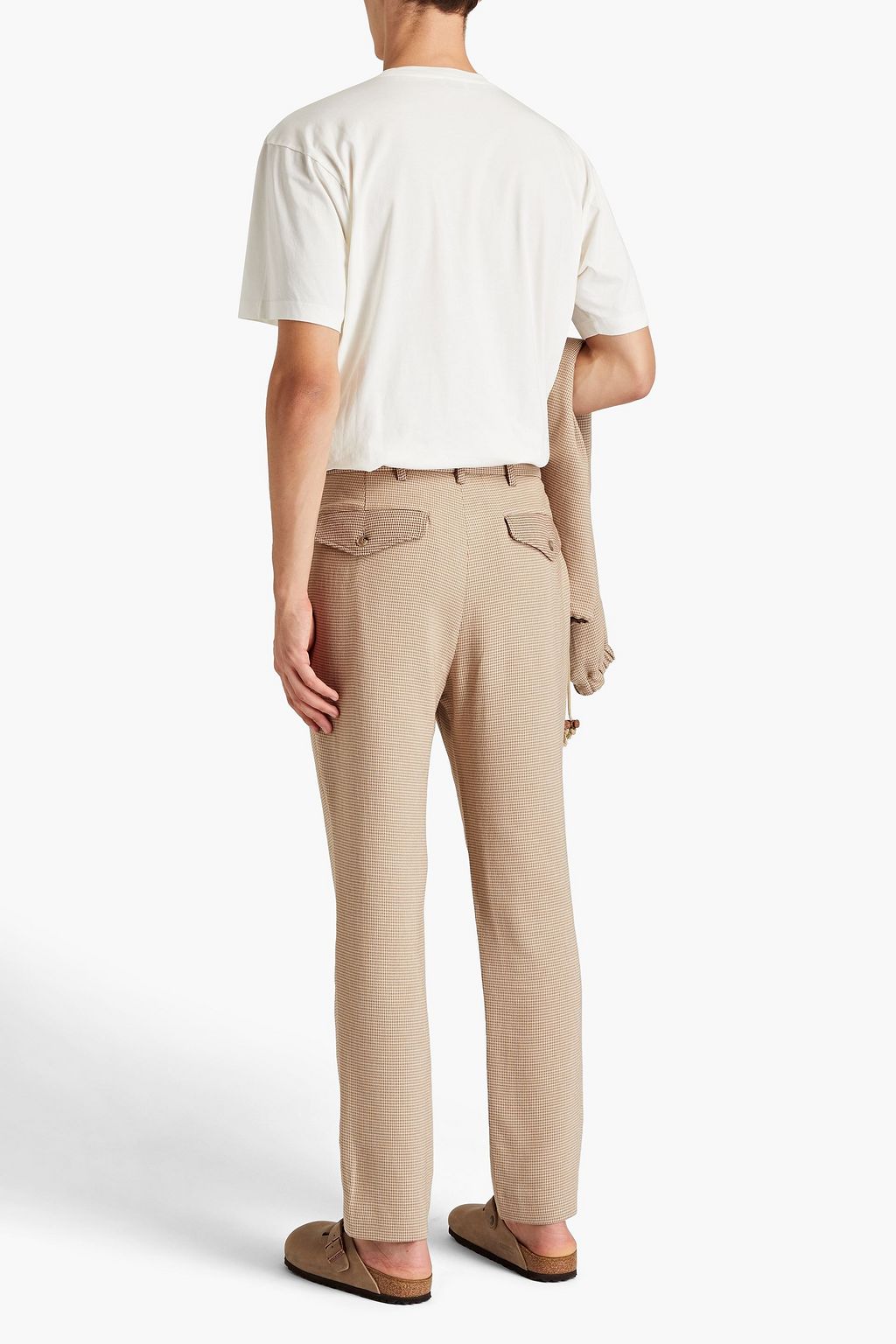 NANUSHKA Sami houndstooth jacquard chinos