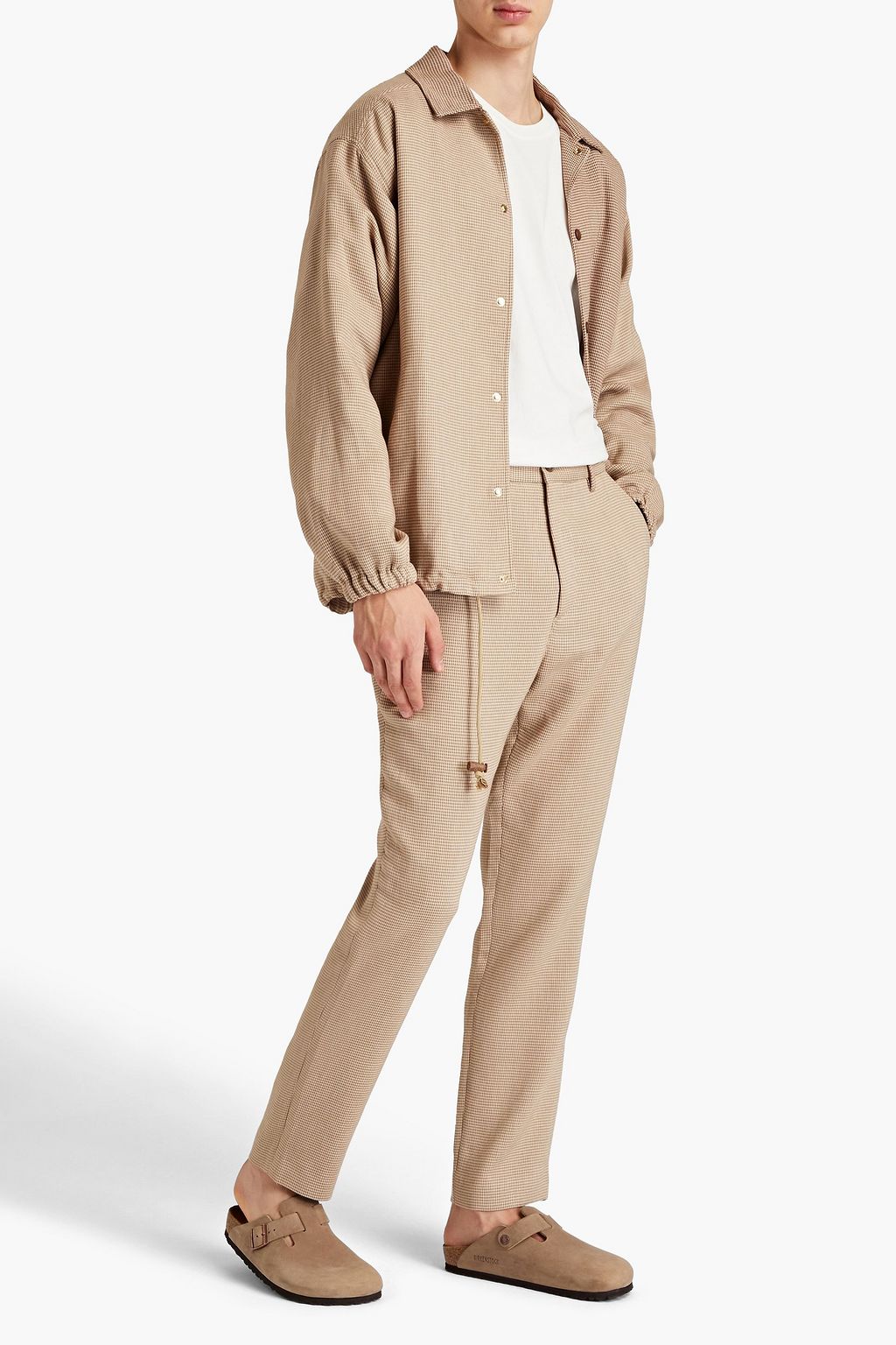 NANUSHKA Sami houndstooth jacquard chinos