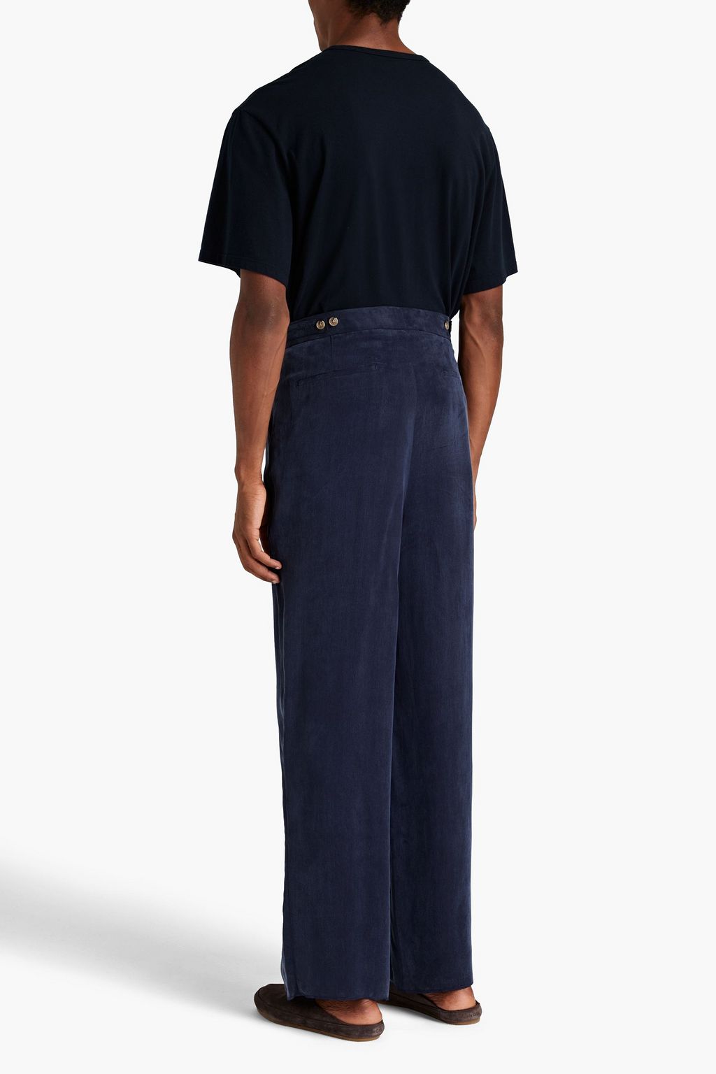 NANUSHKA Eetu pleated washed cupro twill pants