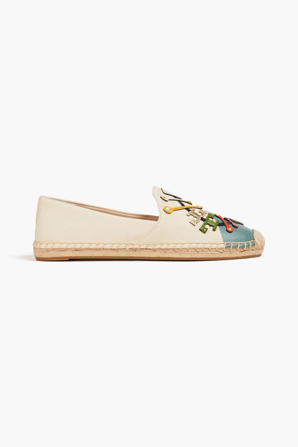 TORY BURCH Suede-trimmed coated canvas espadrilles | Sale up to 70% off |  THE OUTNET