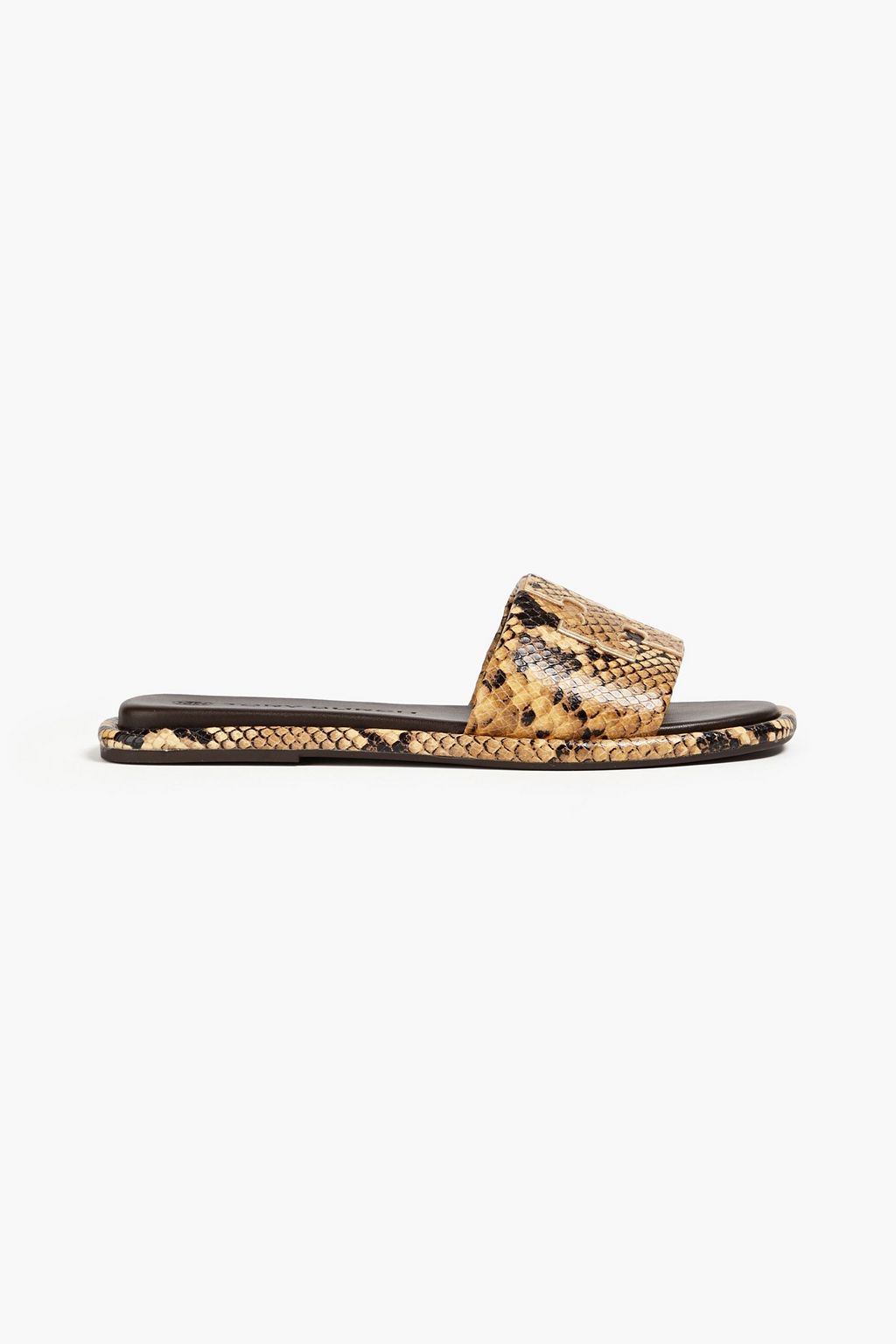 TORY BURCH Snake-effect leather slides | Sale up to 70% off | THE OUTNET