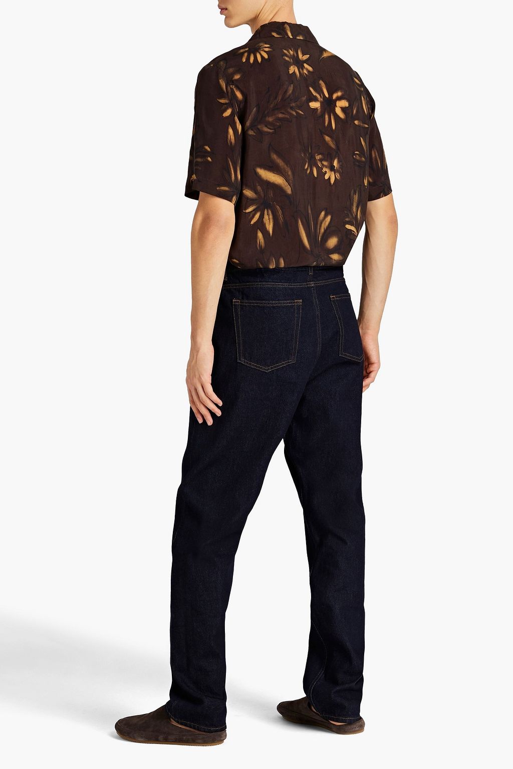 NANUSHKA Printed cupro twill shirt