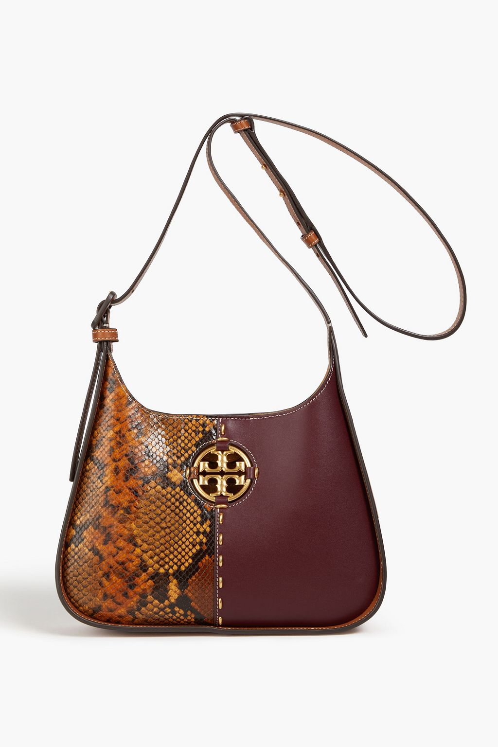 TORY BURCH Miller smooth and snake-effect leather shoulder bag | Sale up to  70% off | THE OUTNET