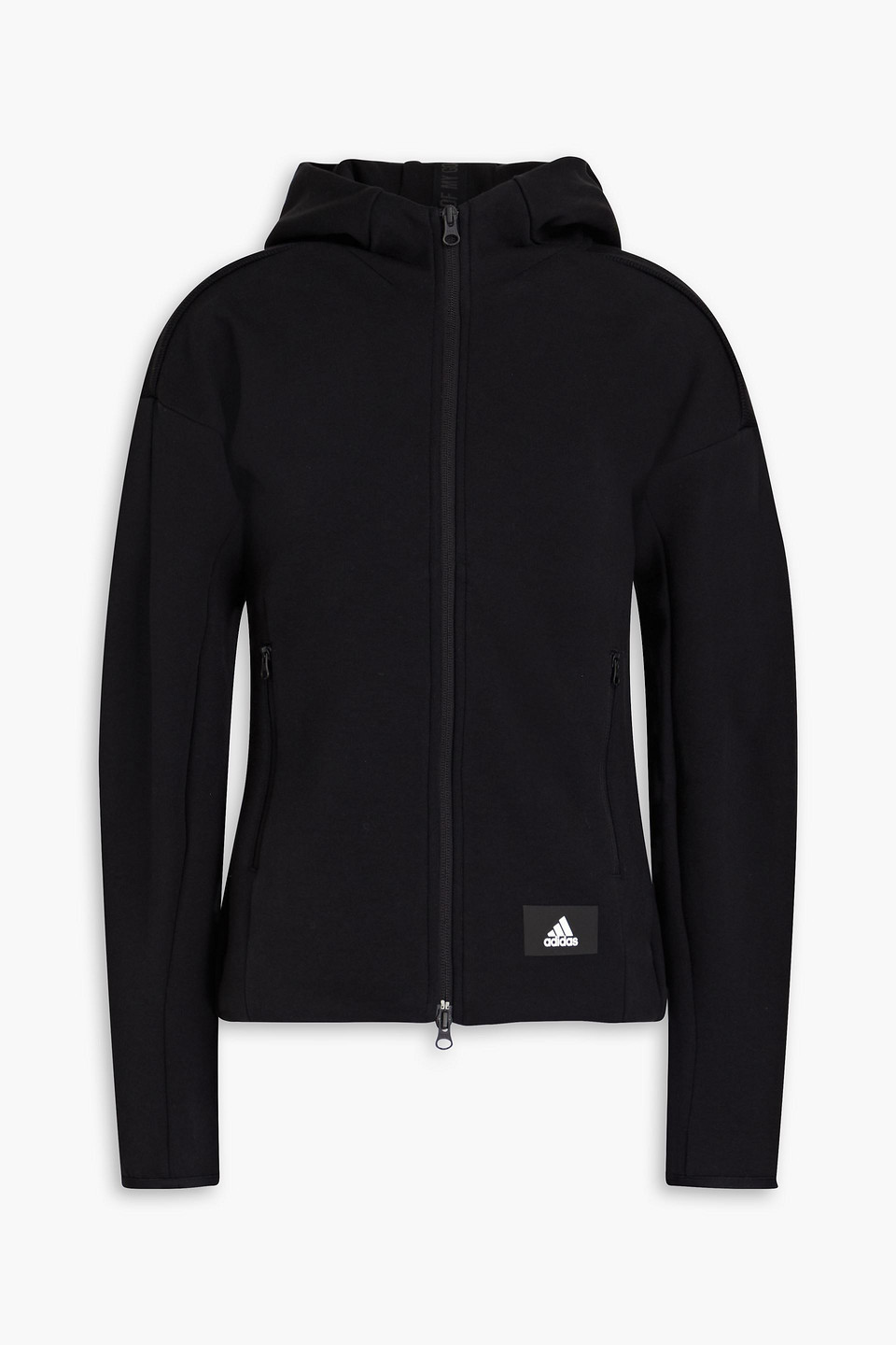 Adidas Originals Stretch-jersey Track Jacket In Black