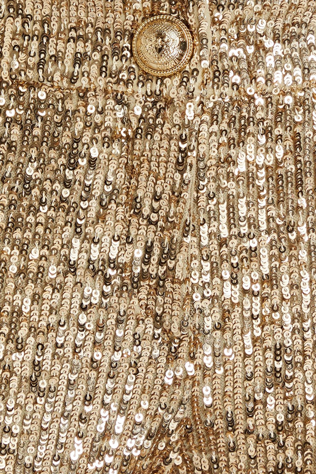 BALMAIN Sequined mesh bootcut pants
