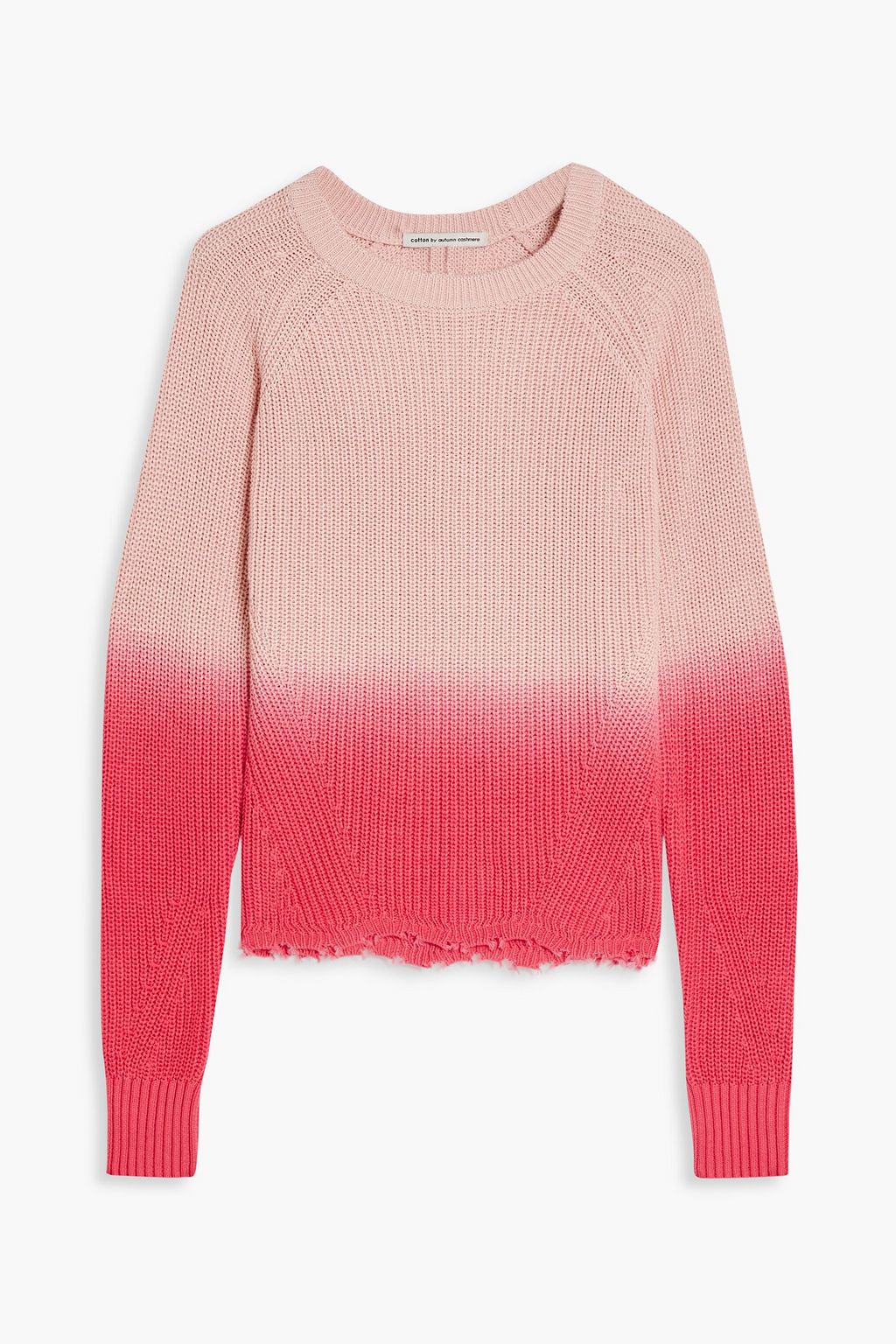 Pink Dégradé ribbed cotton sweater | COTTON BY AUTUMN CASHMERE | THE OUTNET