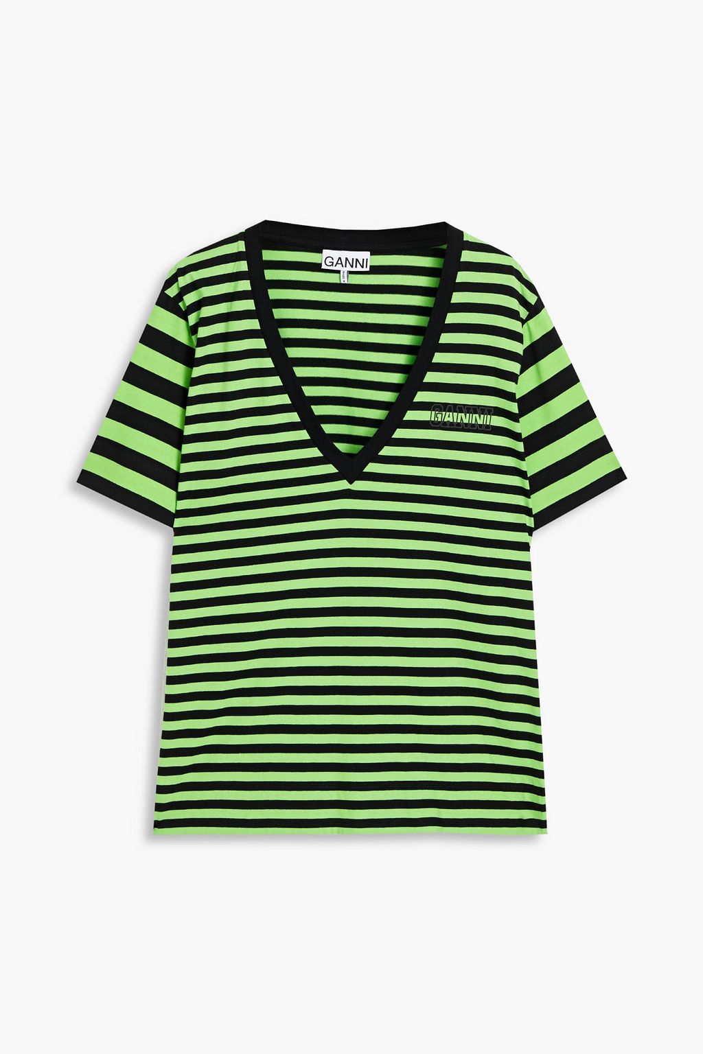 GANNI Striped cottonjersey Tshirt THE