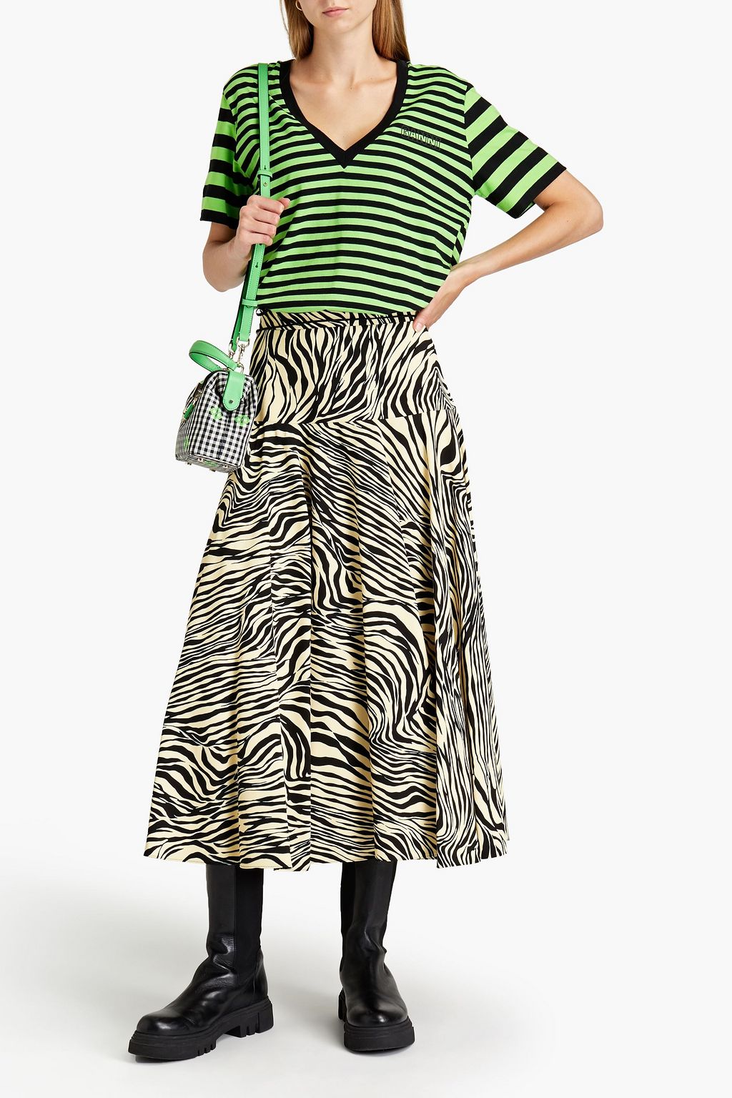 GANNI Striped cottonjersey Tshirt THE