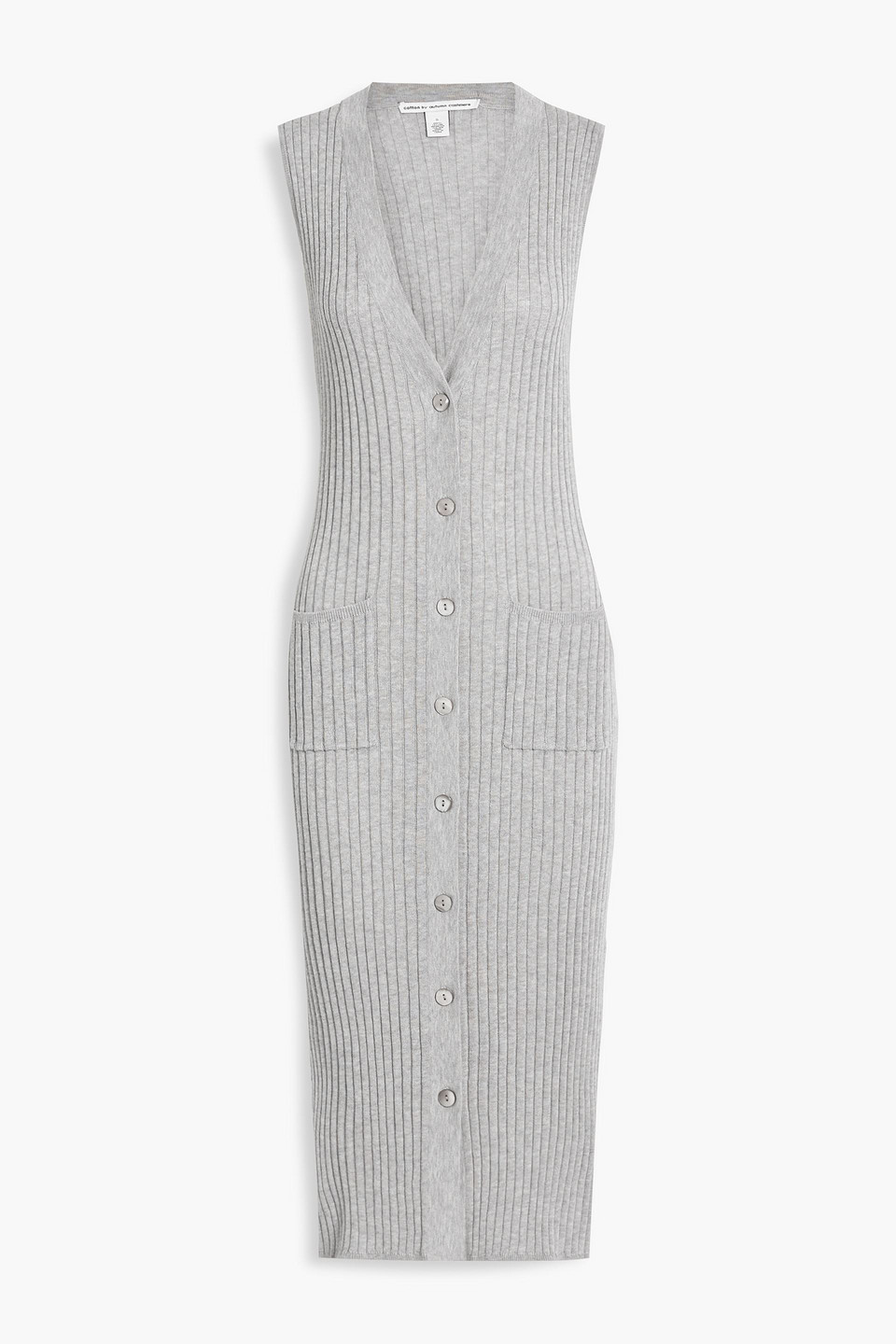 Autumn Cashmere Ribbed cotton midi dress