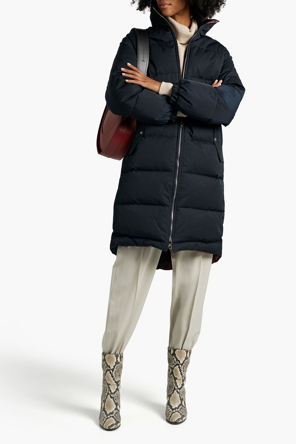 FERRAGAMO Quilted padded shell coat