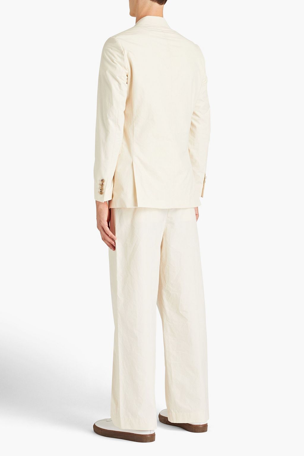 NANUSHKA Double-breasted cotton-poplin blazer
