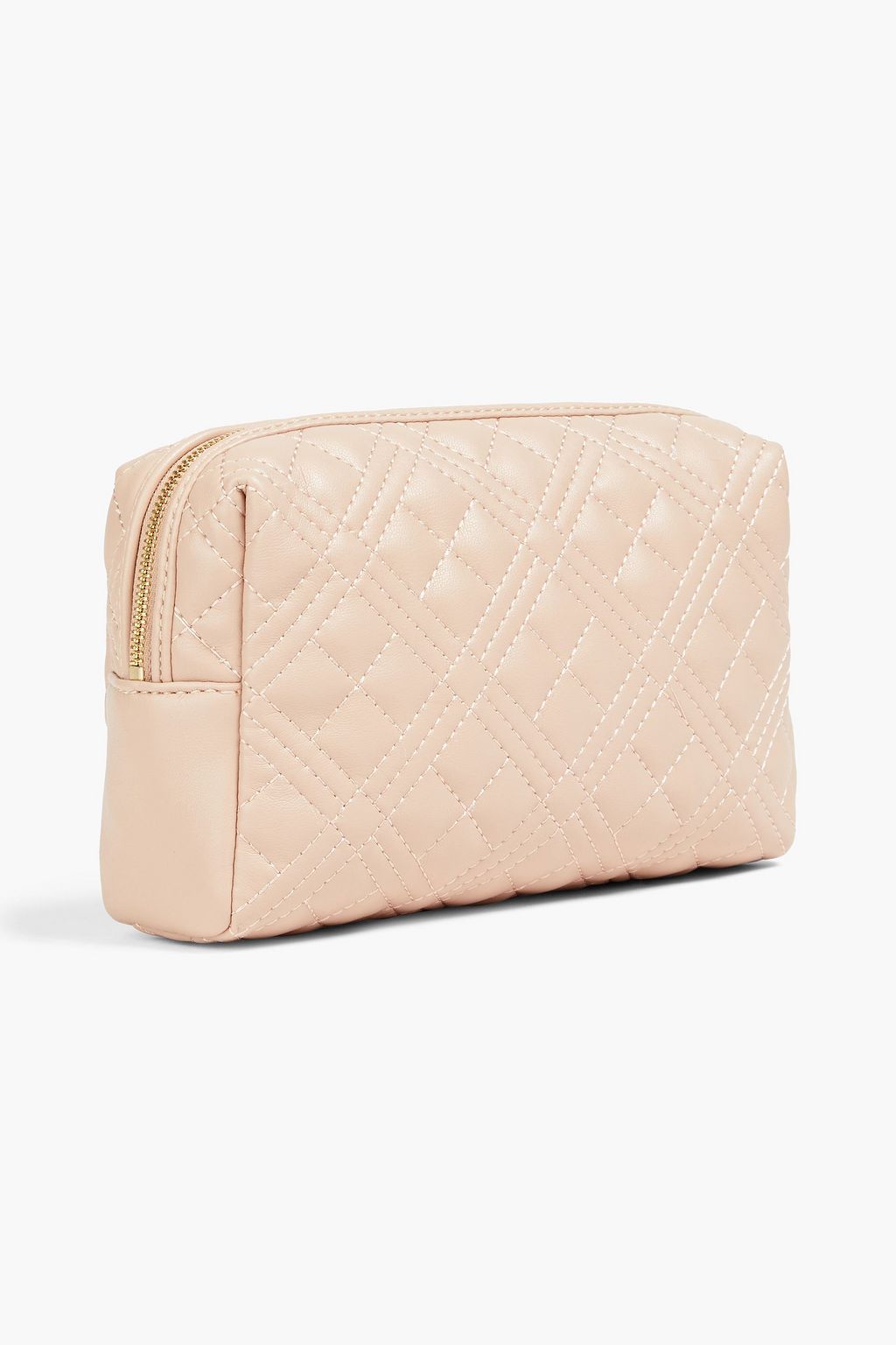 LOVE MOSCHINO Quilted faux leather cosmetics case