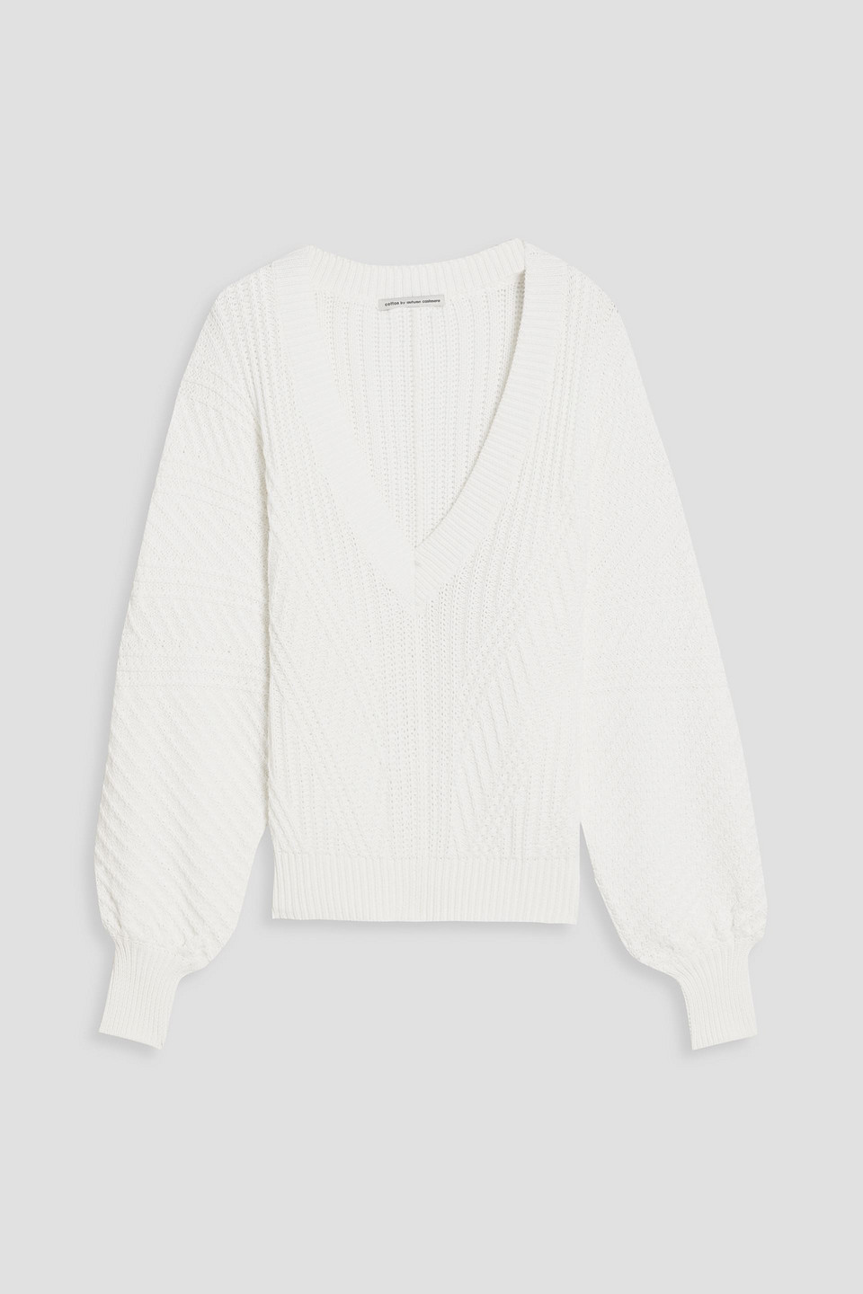 Autumn Cashmere Cable-knit cotton sweater
