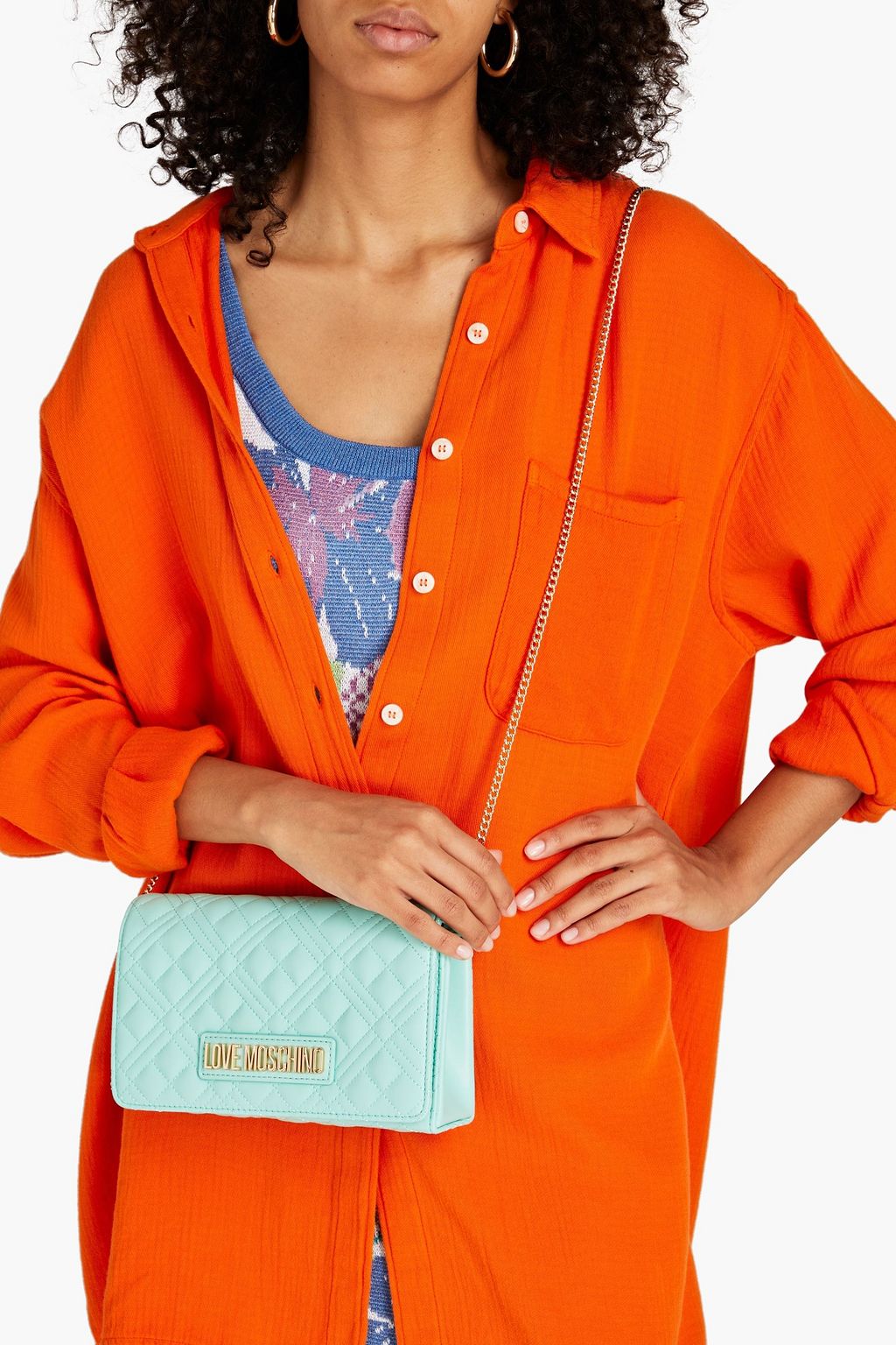 LOVE MOSCHINO Quilted faux leather shoulder bag THE