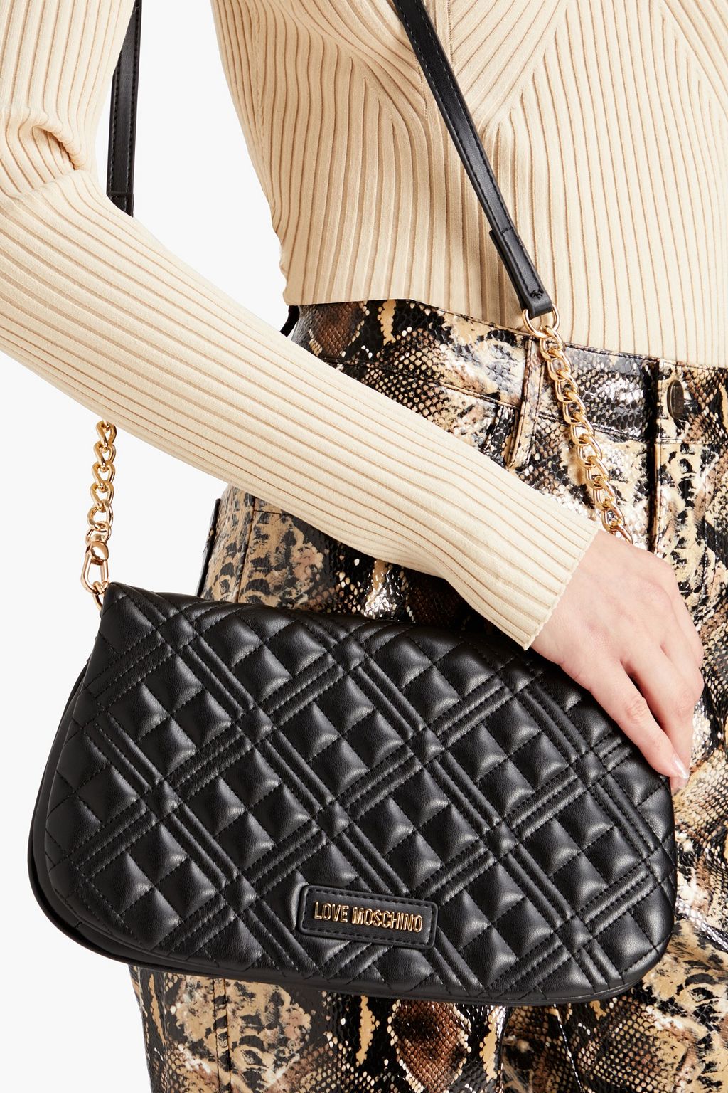 LOVE MOSCHINO Quilted leather shoulder bag
