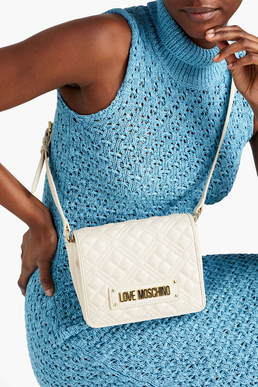 LOVE MOSCHINO Quilted faux leather cross-body bag