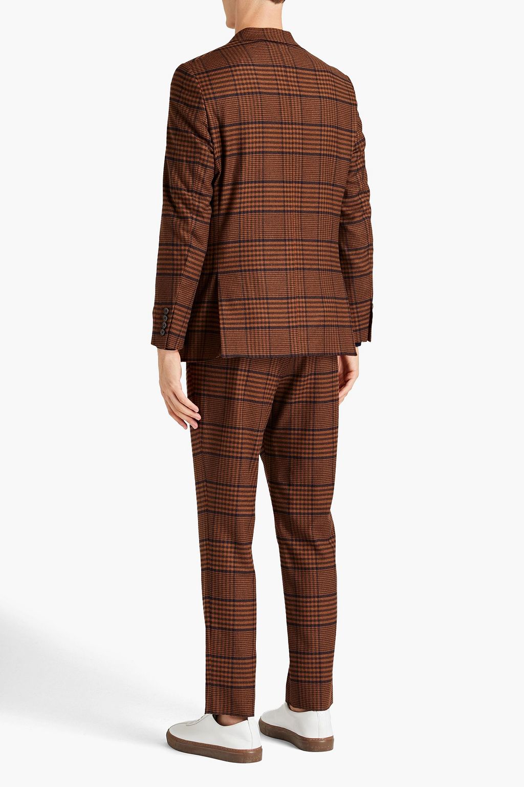 NANUSHKA Double-breasted checked jacquard blazer