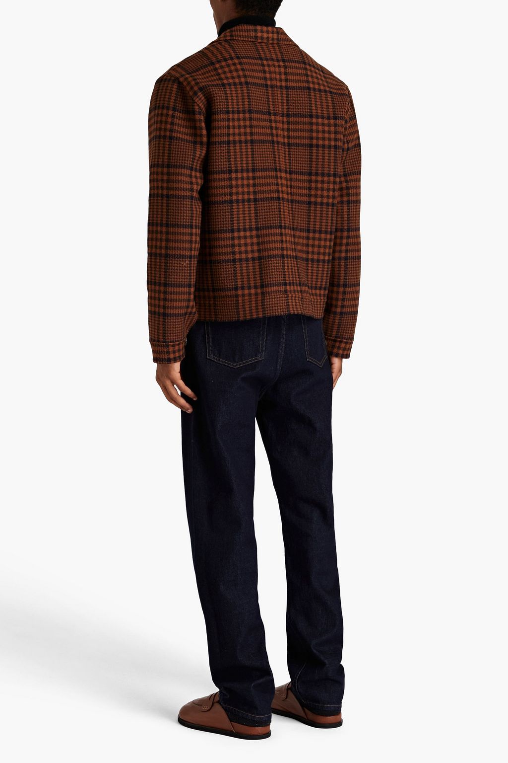 NANUSHKA Rhyes checked wool-blend jacquard jacket