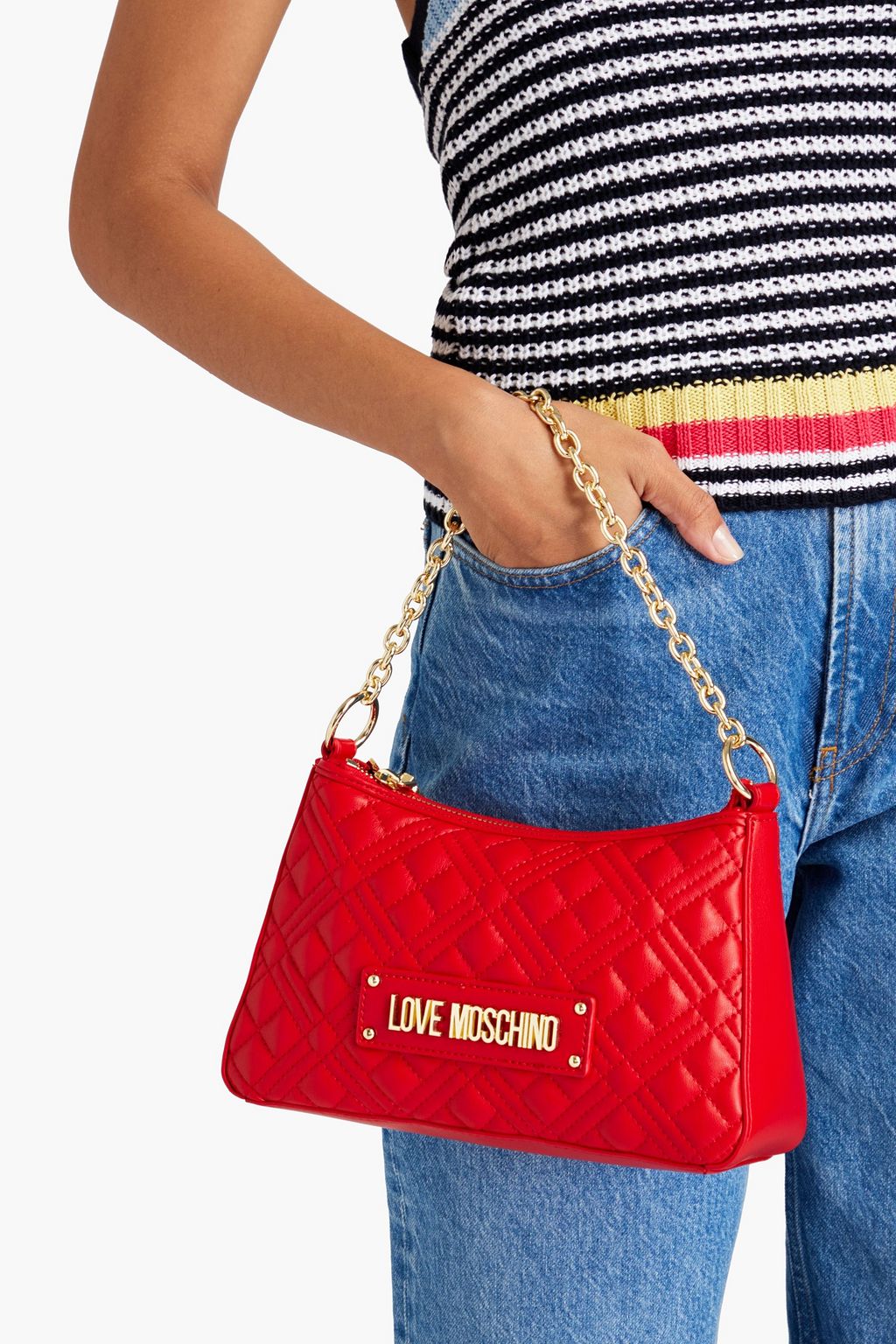 LOVE MOSCHINO Quilted faux leather shoulder bag