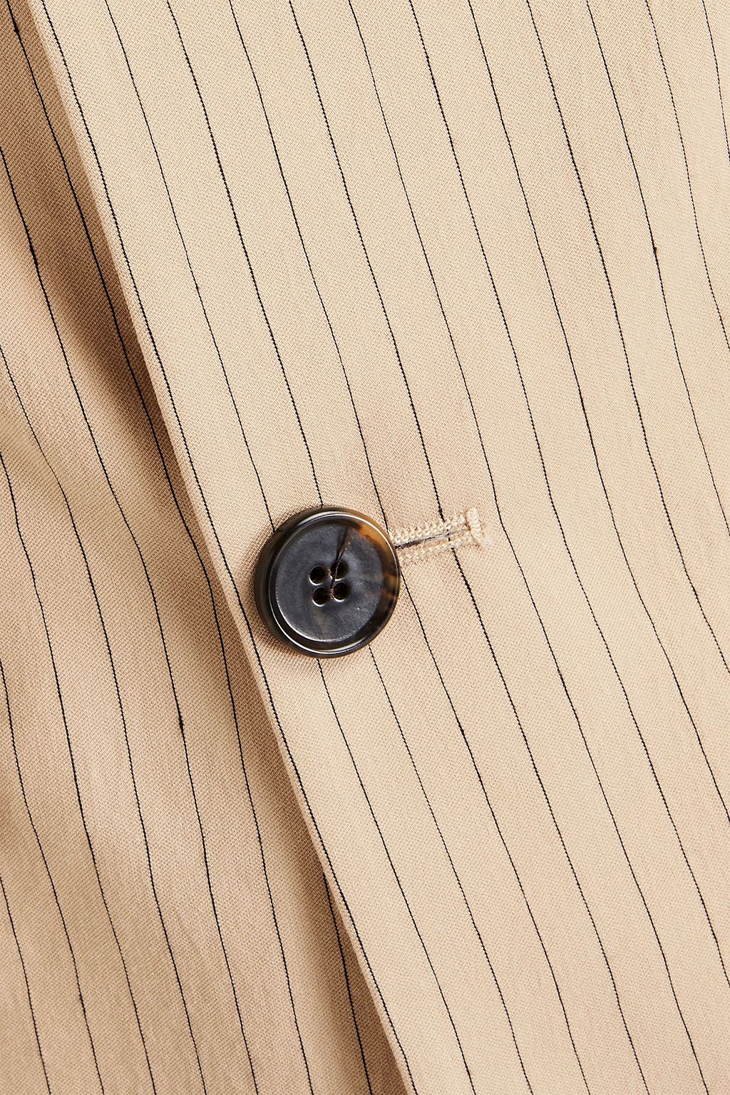 NANUSHKA Double-breasted pinstriped twill blazer