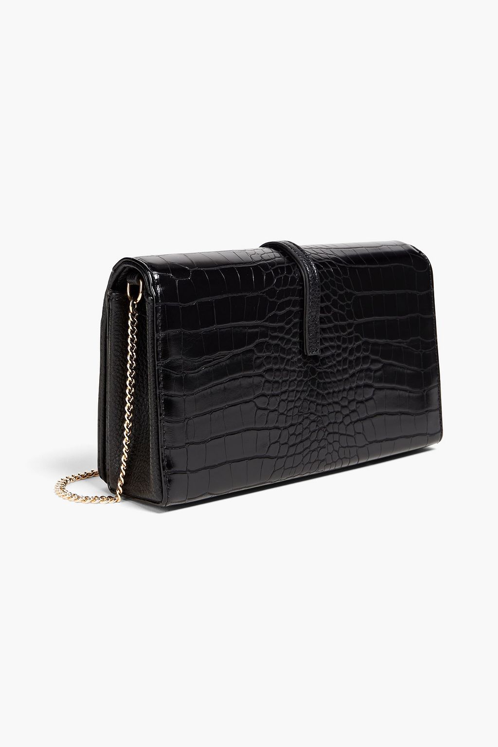LOVE MOSCHINO Croc-effect faux leather shoulder bag