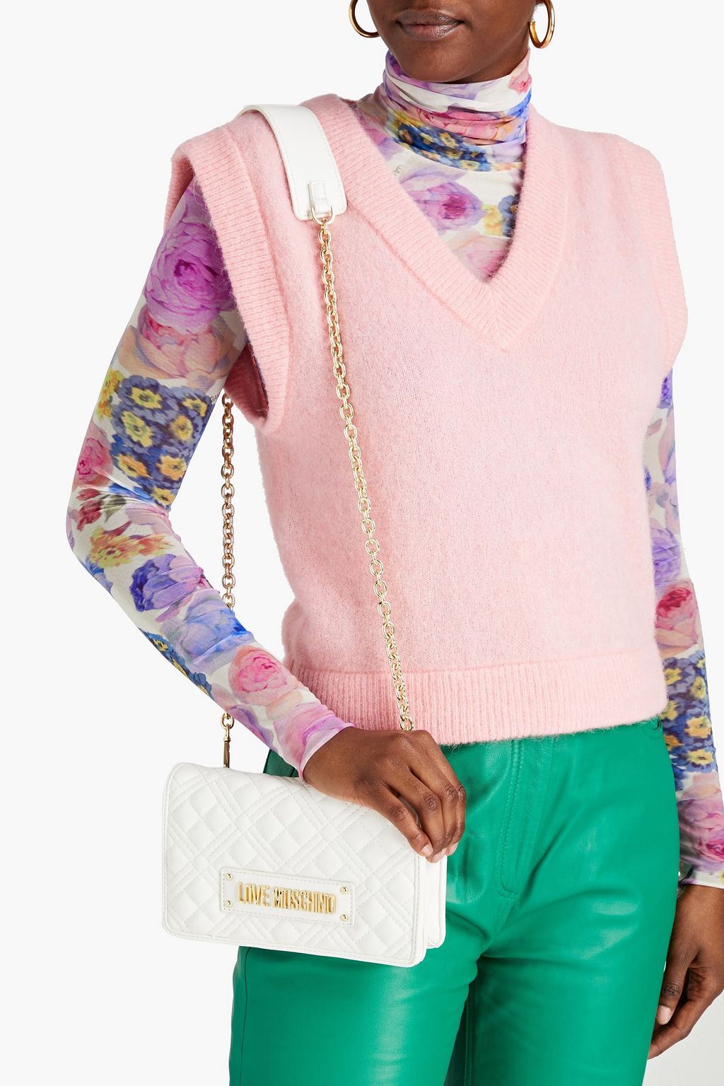 LOVE MOSCHINO Quilted faux leather shoulder bag