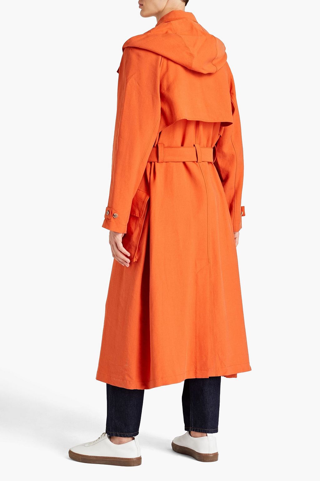 NANUSHKA Belted Lyocell-blend twill trench coat