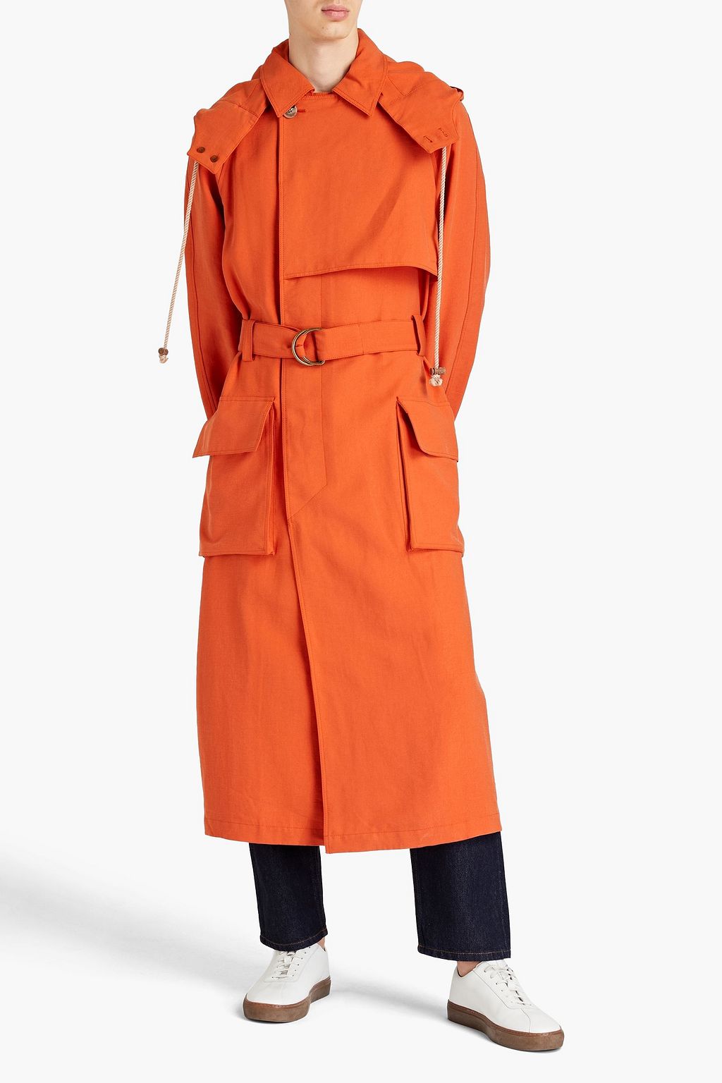 NANUSHKA Belted Lyocell-blend twill trench coat